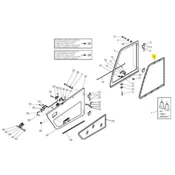 Cabin glass 208868