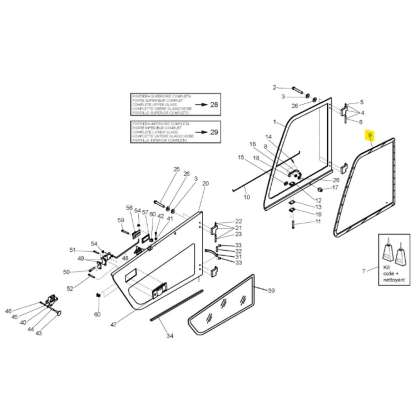 Cabin glass 208868