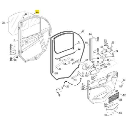 Cabin glass 943206